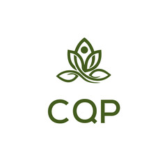 CQP Letter Initial Logo Design Template Vector Illustration