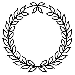 Simple Floral Ring Line Art