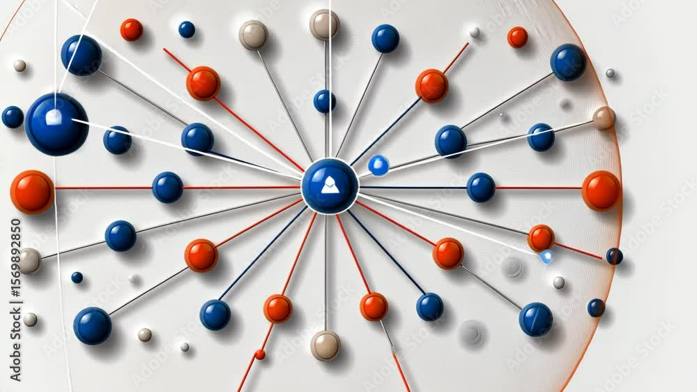 Poster vibrant interaction of colors and spheres forms an intriguing abstract display showcasing modern art