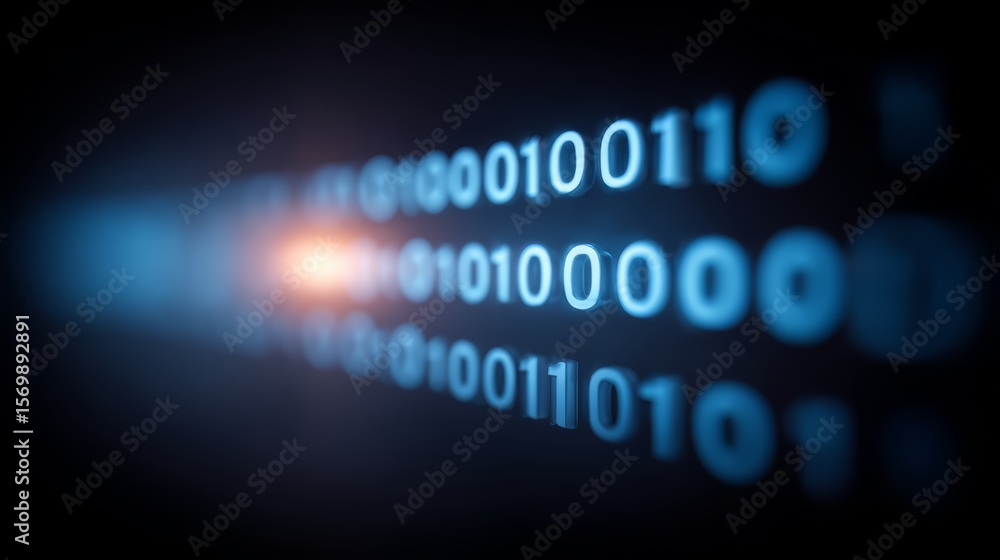 Fototapete series of blue numbers are displayed in a row. the numbers are all the same size and are spaced even