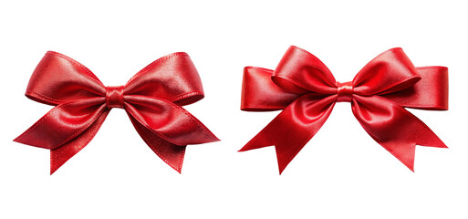 red bow isolated on white background