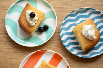 Summer Pound Cake with Blueberries and Cream