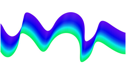 Abstract Blend Wavy Curved Blue Cyan Gradient Design Background Vector Illustration