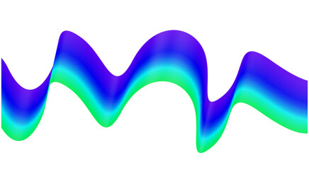 Abstract Blend Wavy Curved Blue Cyan Gradient Design Background Vector Illustration