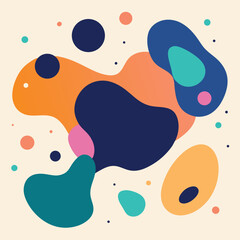 Minimal blob shape abstract vector background