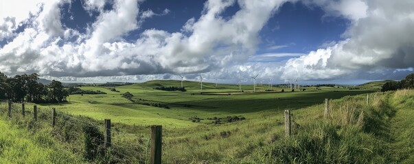 Vast Wind Farm Under Dramatic Sky

.