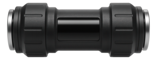 Polypropylene push-fit connector for ease of use in DIY plumbing repairs.