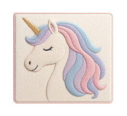 A bedside rug featuring a whimsical unicorn design, perfect for a child's room to inspire dreams...