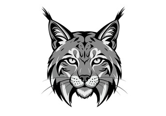Lynx Head Vector Logo | Fierce Wildcat Mascot Illustration | Sharp-Eyed Predator Art for Outdoors, Teams, Wilderness Brands, and Apparel Designs