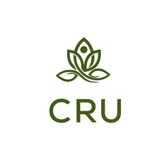 CRU Letter Initial Logo Design Template Vector Illustration