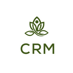 CRM Letter Initial Logo Design Template Vector Illustration