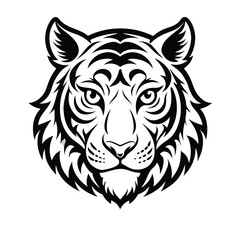tiger-head-outline-vector-on-white-background-.eps