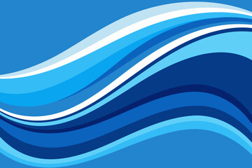 Abstract Blue Wave Background with Shades of Blue and White