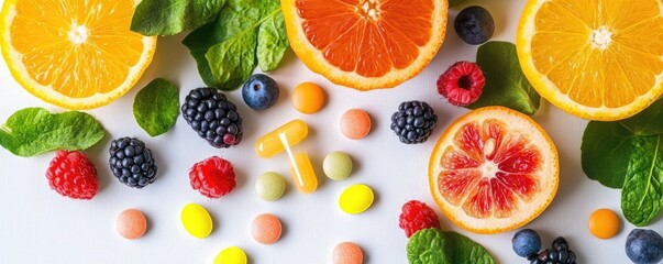 Colorful Multivitamins with Citrus and Berries
