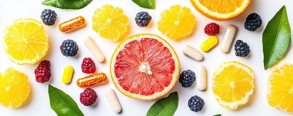 Colorful Multivitamins with Citrus and Berries