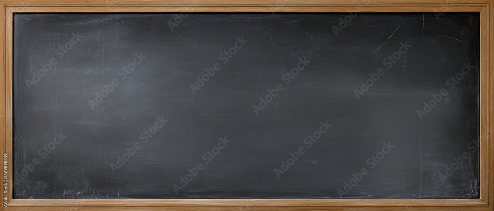 Fototapete the empty chalkboard ready for lessons and creative expression.