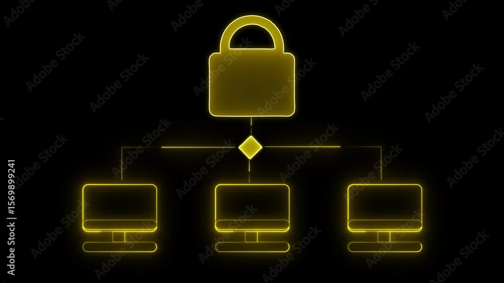 Poster virtual private network concept, a service that encrypts your internet traffic and protects your onl