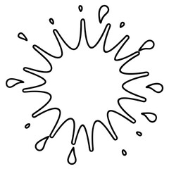 Splash of Color Outline Vector
