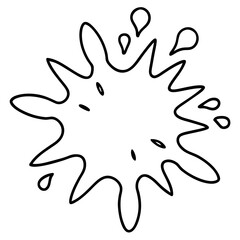 Splash of Color Outline Vector