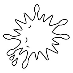 Splash of Color Outline Vector