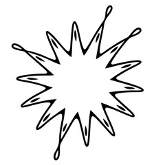 Splash of Color Outline Vector