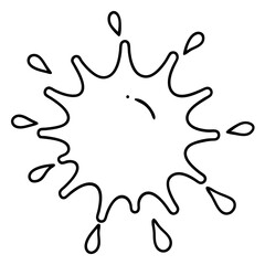 Splash of Color Outline Vector
