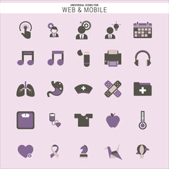 Responsive Web Mobile Universal Icons