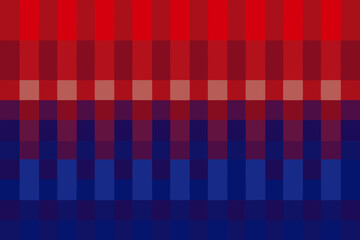 Abstract Pixelated Background with Red and Blue Gradient Stripes