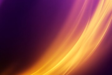 Abstract swirling purple and golden light streaks background