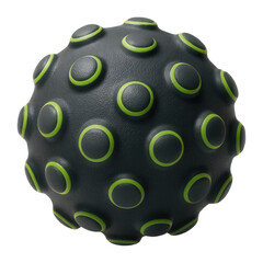 Textured silicone massage ball with raised nodes for deep tissue therapy