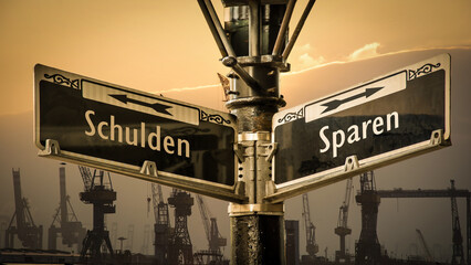 Signposts the direct way to savings versus debt
