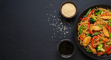 Delicious Chicken Chow Mein Noodles Stunning Food Photography