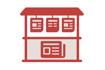 Vector Illustration of a Newsstand Icon Design