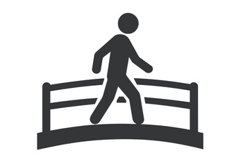 Vector Illustration of a Pedestrian Bridge Icon