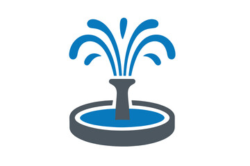 Vector Illustration of a Flat Fountain Icon