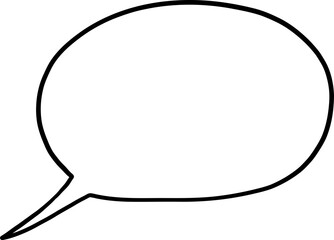 Line Art Classic Comic Speech Balloon