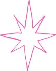 Obraz premium Line Art Jagged Starburst Symbol
