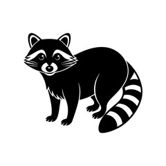 Fototapeta premium Raccoon clipart on a white background vector illustration