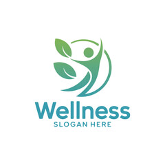 Fototapeta premium Unique wellness logo Modern and minimalist vector and abstract logo