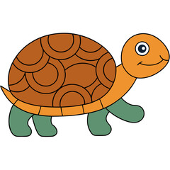 Cute Cartoon Turtle Illustration