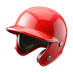 Fototapeta premium 3d red baseball helmet isolated on transparent background