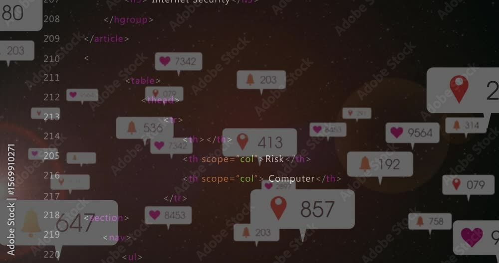 Poster html code scrolling until cyber security heading appearing causing icons displaying metrics