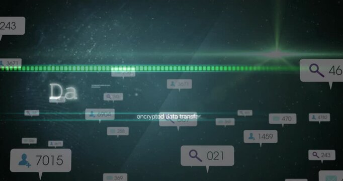 Sliding progress-bar revealing Data Recovery text, filling bar, rising bubbles visualizing recovery