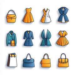 Stylish fashion apparel and handbags collection