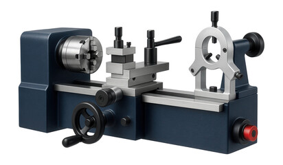 Mini lathe with a small footprint and a fixed steady rest for hobbyist or educational purposes in a technical training center
