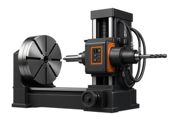 Horizontal boring mill with a rotary table and deep hole drilling capability for large-scale metalworking in a power plant equipment manufacturer