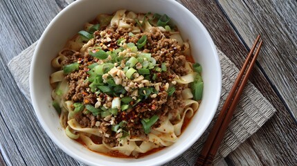 Authentic Spicy Dan Dan Noodles Recipe with Savory Ground Pork