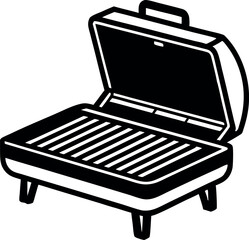 Compact Electric Griller Vector Art for Kitchen Use
