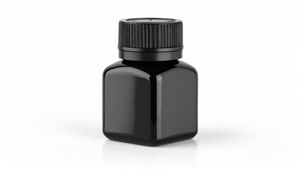 medicine bottle with black background
