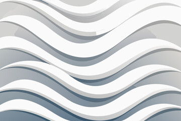 Abstract White and Gray Wavy Lines Background for Modern Design Projects